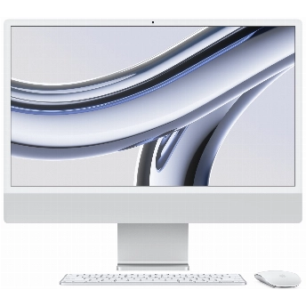 Apple iMac 24" Retina 4,5K, M3 (8C CPU, 10C GPU, 2023), 8 ГБ, 256 ГБ SSD,  (MQRJ3), Silver, серебристый 