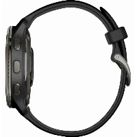 Умные часы Garmin Venu 2S Plus, Slate Stainless Steel Bezel with Black Case and Silicone Band, 0100249611, Black