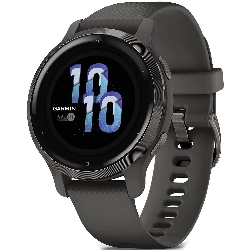 Умные часы Garmin Venu 2S Slate Bezel with  Case and Silicone Band, Graphite, графит