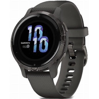 Умные часы Garmin Venu 2S Slate Bezel with  Case and Silicone Band, Graphite