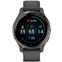 Умные часы Garmin Venu 2S Slate Bezel with  Case and Silicone Band, Graphite, графит