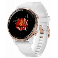 Умные часы Garmin Venu 2S Rose  Bezel with White Case and Silicone Band, Gold, золотистый