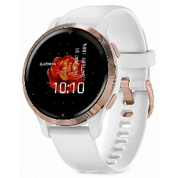 Умные часы Garmin Venu 2S Rose  Bezel with White Case and Silicone Band, Gold, золотистый