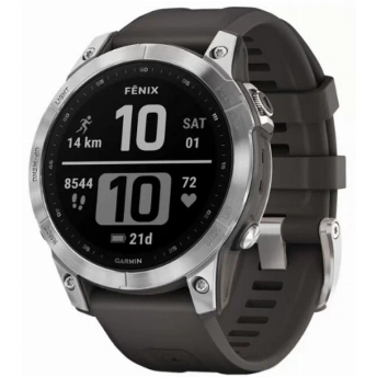 Умные часы Garmin Fenix 7, 47 мм, Silver/Graphite