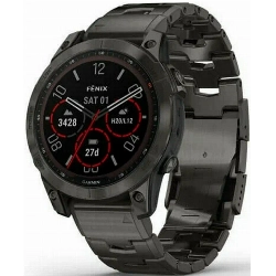 Умные часы Garmin Fenix 7X, Sapphire Solar Titanium Grey 0100254127