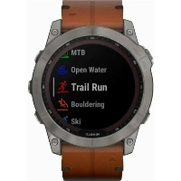 Умные часы Garmin Fenix 7X, Sapphire Solar Leather Black Brown 0100254119