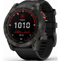 Часы Garmin Fenix 7X Sapphire Solar DLC, титановый угольно-серый (010-02541-01)