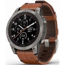 Умные часы Garmin Fenix 7 Pro Sapphire Solar, Chestnut Leather Band, 47 мм, 0100277730, Brown