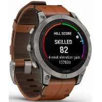 Умные часы Garmin Fenix 7 Pro Sapphire Solar, Chestnut Leather Band, 47 мм, 0100277730, Brown