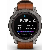 Умные часы Garmin Fenix 7 Pro Sapphire Solar, Chestnut Leather Band, 47 мм, 0100277730, Brown