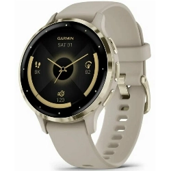 Умные часы Garmin VENU 3S, Soft Gold Stainless Steel Bezel with French Gray