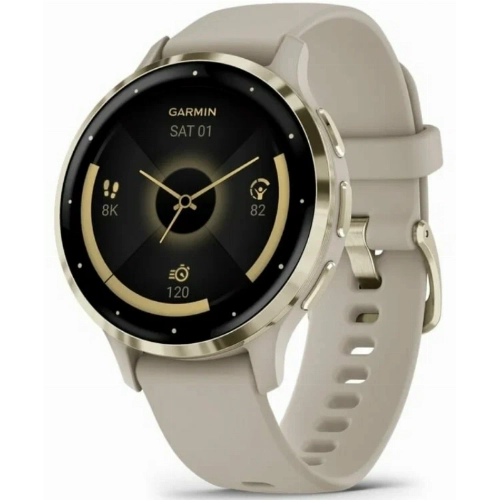 Умные часы Garmin VENU 3S, Soft Gold Stainless Steel Bezel with French Gray купить в Санкт-Петербурге. Цена, отзывы, доставка | Smartretail