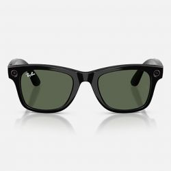 Очки Ray-Ban Wayfarer Shiny Black G15 Green, 150 50 Size