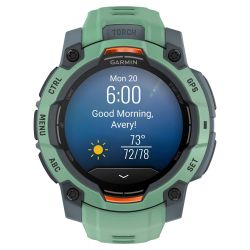 Умные часы Garmin Instinct 3 45mm, AMOLED Neo Tropic, зеленый 0100293601