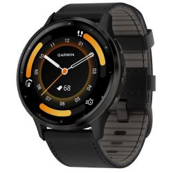 Умные часы Garmin Venu 3, Black Case and Leather Band (010-02784-52)