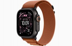 Apple Watch Ultra 3 49mm Black Titanium Terra Cotta Alpine Loop, M