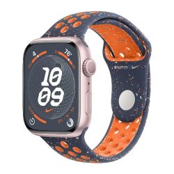 Apple Watch Series 9 41mm, S/M, Pink Blue Flame Nike Sport Band