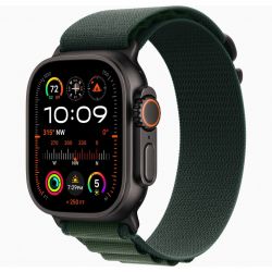 Apple Watch Ultra 2 49mm Black Titanium Case Alpine Loop, размер M, Dark Green, темно-зеленый