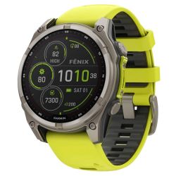 Умные часы Garmin Fenix 8, Solar Sapphire Titanium, 51 мм, 0100290721, Yellow
