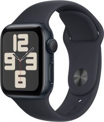 Apple Watch SE 2023 44mm Aluminum Case with Sport Band, , размер M/L, Midnight, тёмная ночь