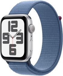 Apple Watch SE 2023 44mm Aluminum Case with Sport Loop, Blue, синий