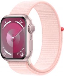 Apple Watch Series 9 45mm Aluminum Case with Sport Loop, нежно-, Pink, розовый