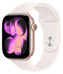 Умные часы Apple Watch Series 11 42 мм, S/M 130-200 мм, Rose Gold Aluminum Case, Light Blush Sport Band